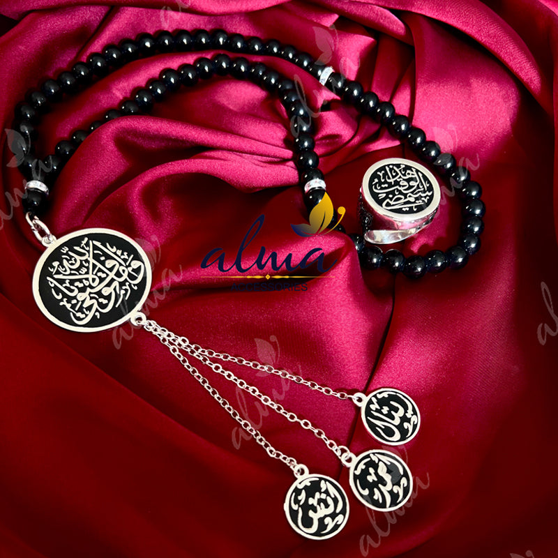 Silver-Plated Tasbeeh – Handcrafted Prayer Beads